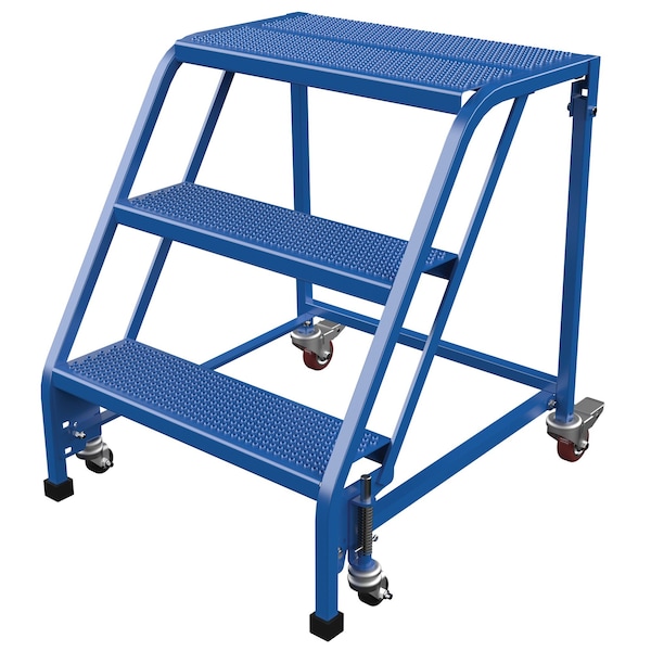 30 H Steel PW Ladder, Perforated, 3 Step, No Rail, 3 in Steps